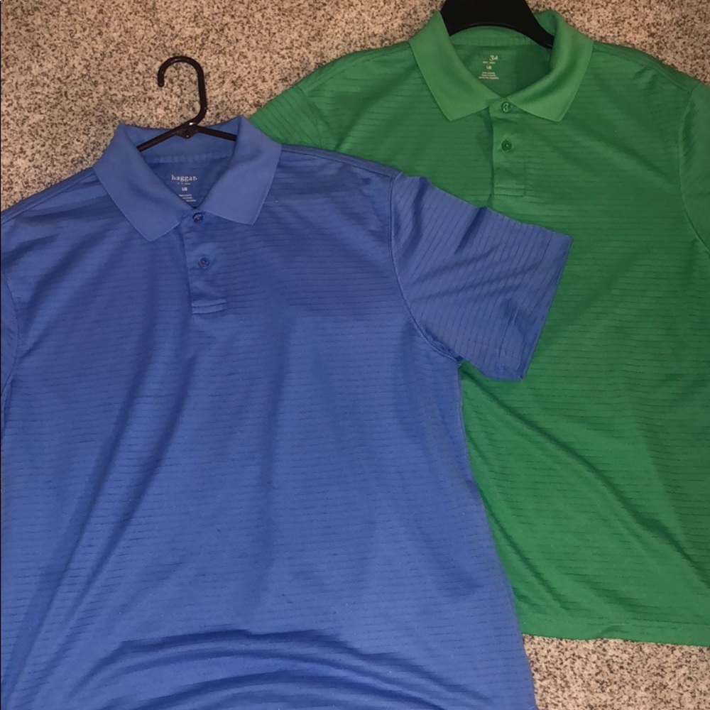 Haggar Large Mens Polo Golf Shirts